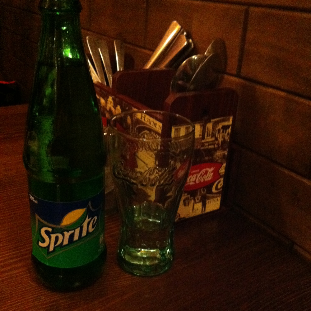 Sprite was a make up for the less than nice dinner that accidentally arrived twice.  This company, EF Tours, understands teens well!